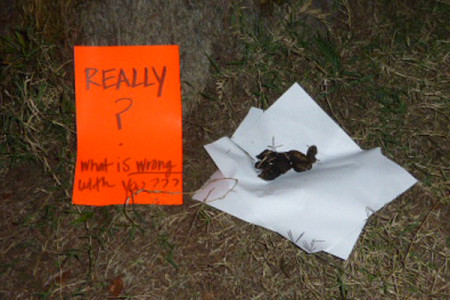 Latest Sign on the Poop Route