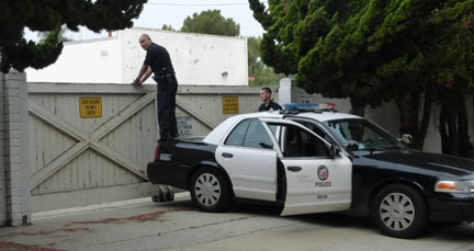 Police Check Thatcher Yard