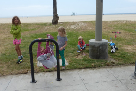 What is happening at the Venice Beach park,...