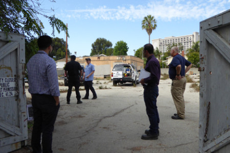 Engineers at Yard Prepare for Demo