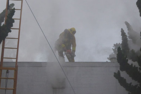 Maintenance Yard on Fire