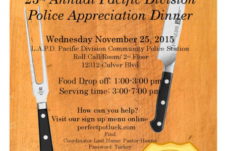 Need Food for Police Appreciation Dinner