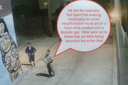 Graffitiers Filmed During Destruction