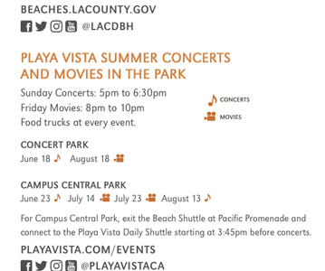 Summer Concert Series and Water Taxi Start...
