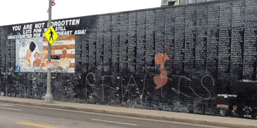 Memorial Wall Gets Graffitied Again