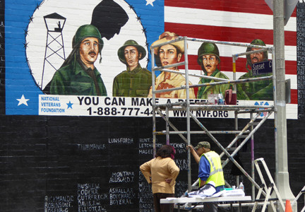 Crews Working on POW/MIA Mural, Deadline...