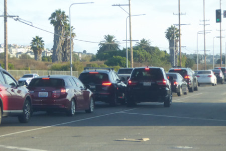 Culver Blvd Loss of Lane Causes Back Up at...