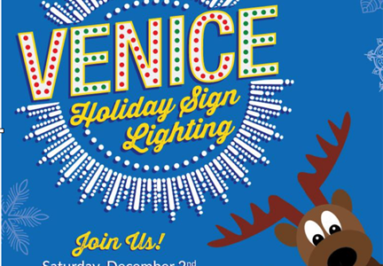 Venice Sign Lighting, 2 December, 6 pm, Windward...