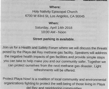 Playa del Rey Could Be Your Aliso Canyon