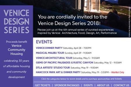 Venice Design Series Events Start in April