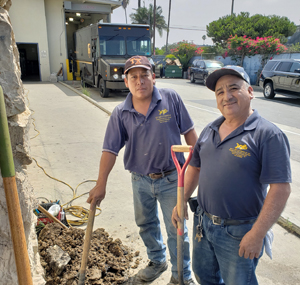 Plumbers Donate Time for Post Office Beautification...