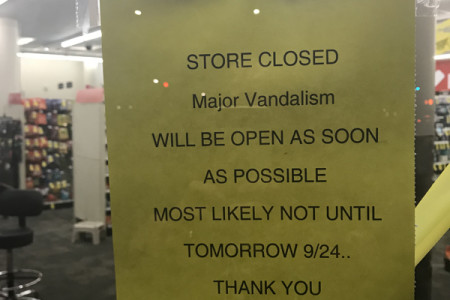 CVS at Rose and Main Broken Into by Transient