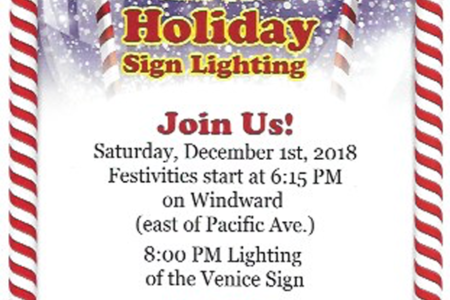 Venice Sign Lighting, Saturday, 1 December