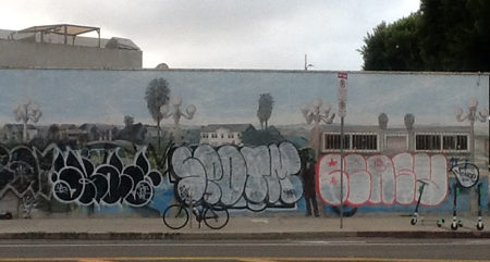 Laurel and Hardy Mural Damaged