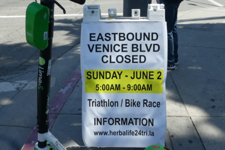 Eastbound Venice Blvd to Close Sunday, 5...