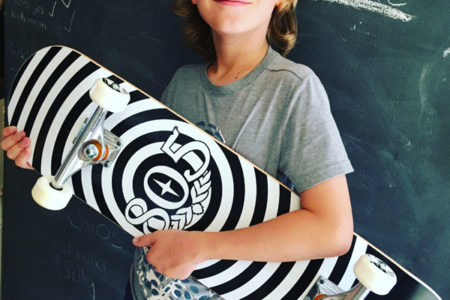 Jake Gets New Skateboard from Adam Firestone
