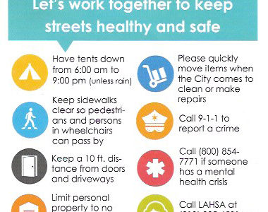 Sanitation Gives Out Info Sheet to Homeless