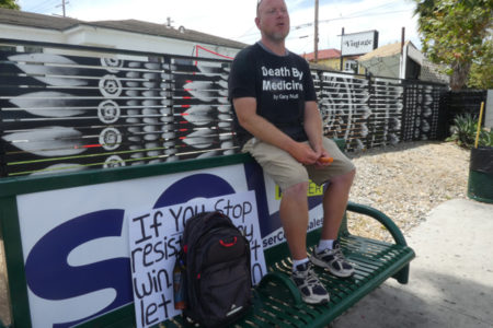 Man from Iowa Comes to California to Protest